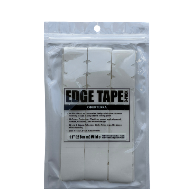Courterra Edge Tape 3-Pack | 28mm Clear TPU Pickleball Paddle Guard