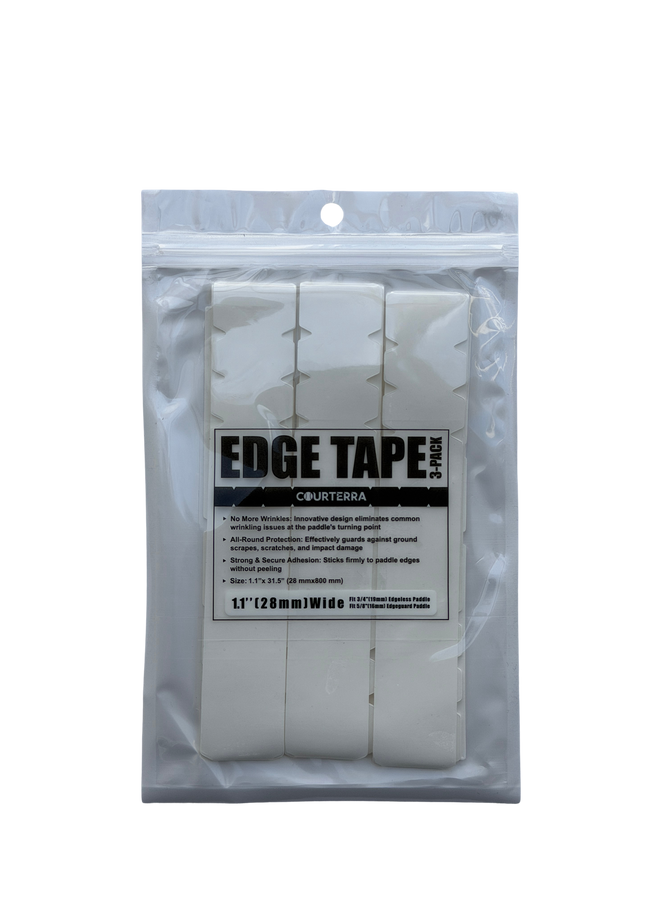 Courterra Edge Tape 3-Pack | 28mm Clear TPU Pickleball Paddle Guard